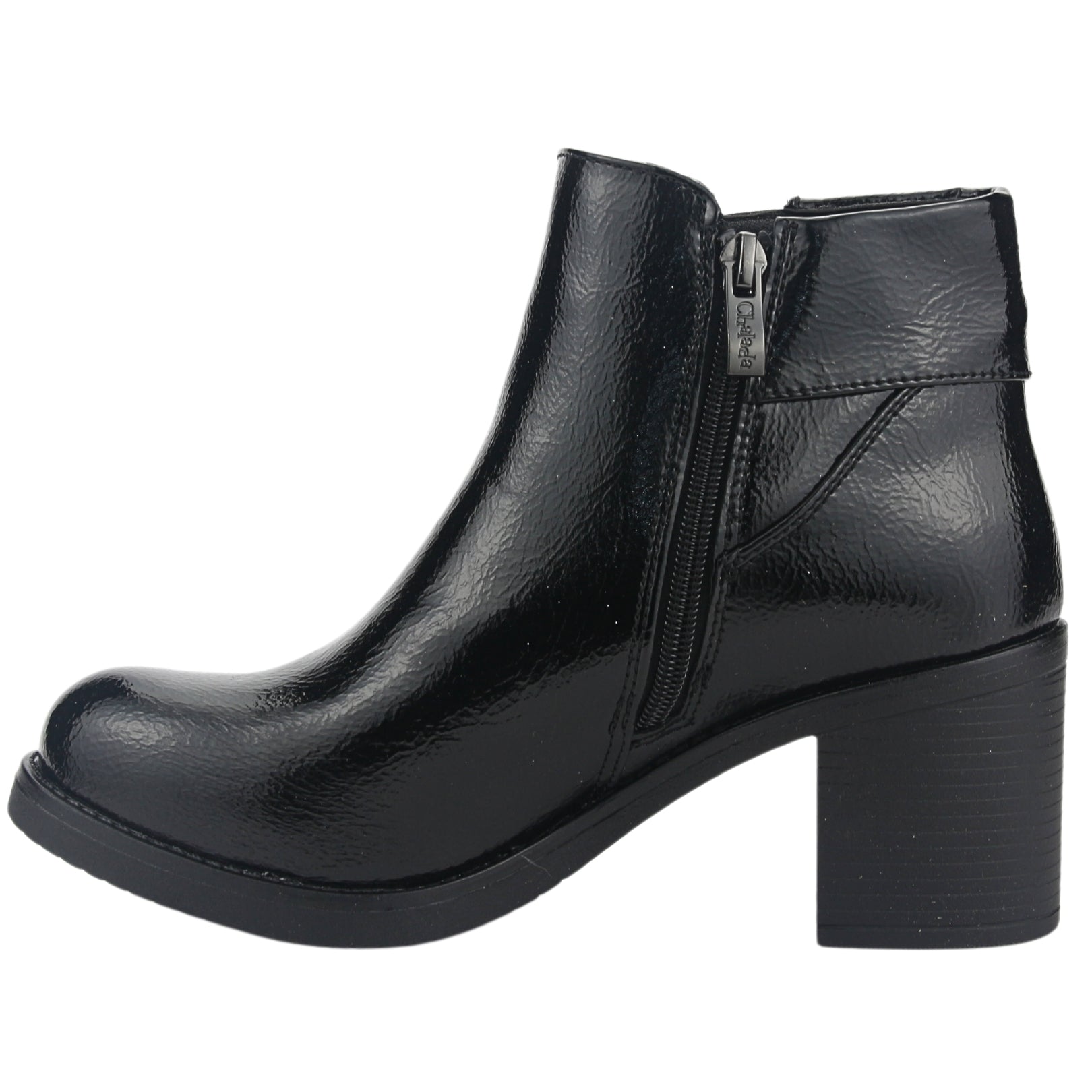 Botin Chalada Mujer Prata-3 V Negro Casual Botines Taco Chalada