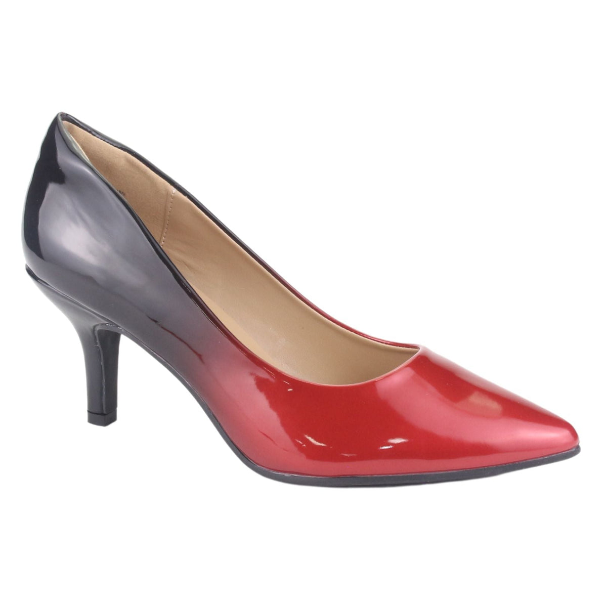 Zapato Chalada Mujer Regent-2 Negro Burgandy Fiesta