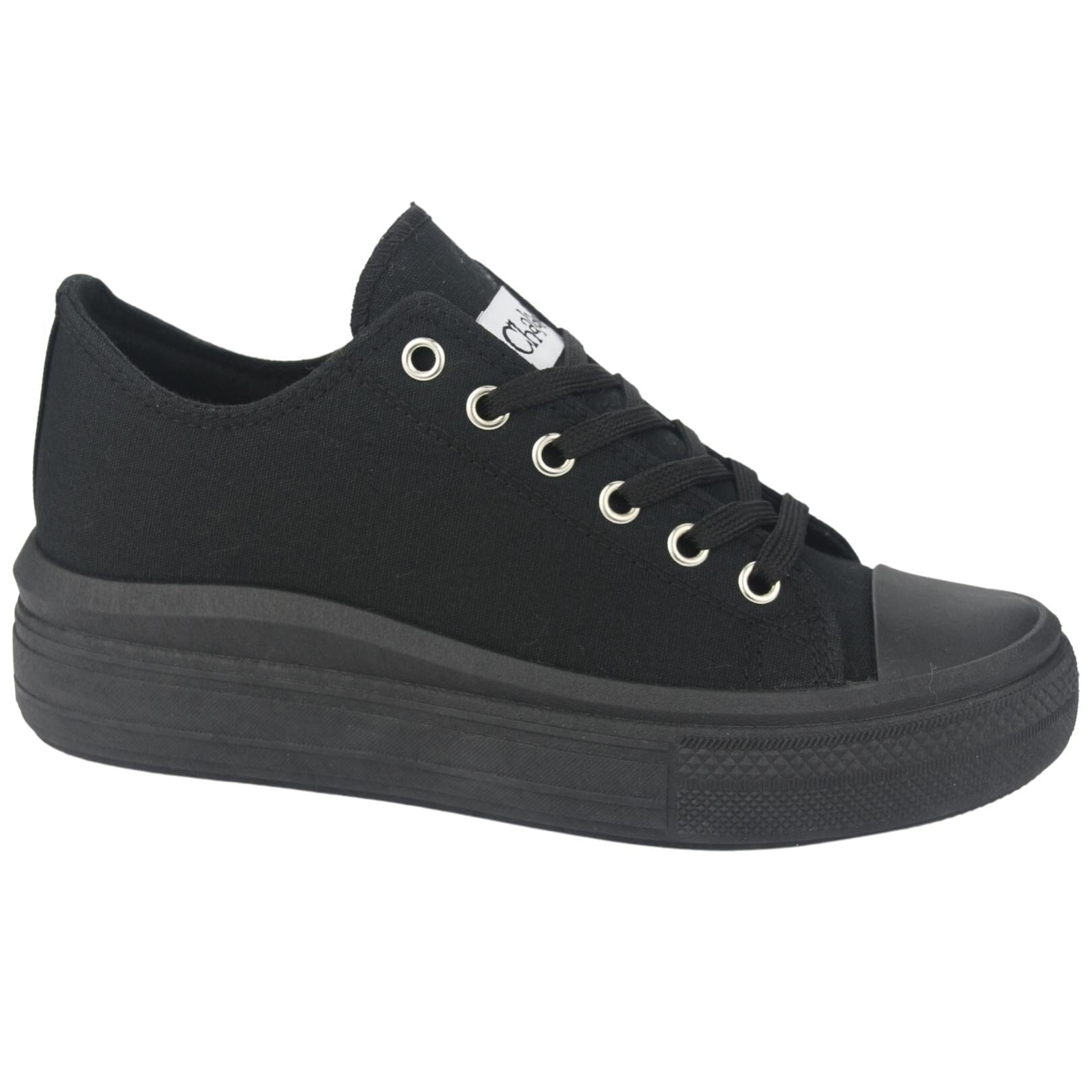 Zapatilla Chalada Mujer Clu-10 Negro Urbano