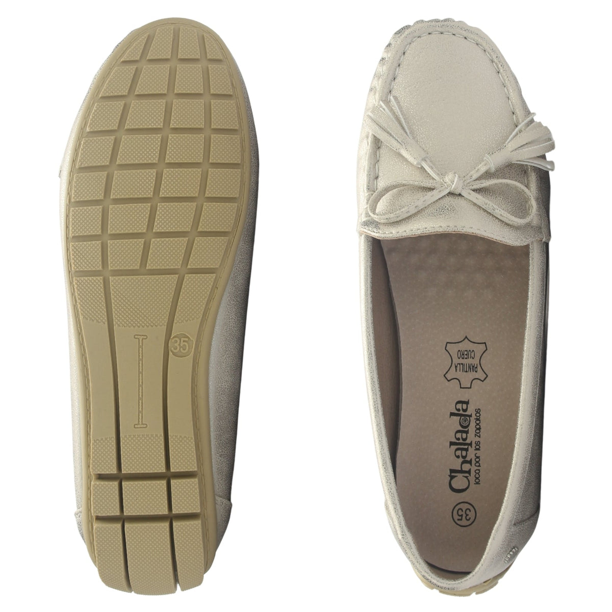 Mocasin Mujer  Chalada Nautico-3 Champagne Casual