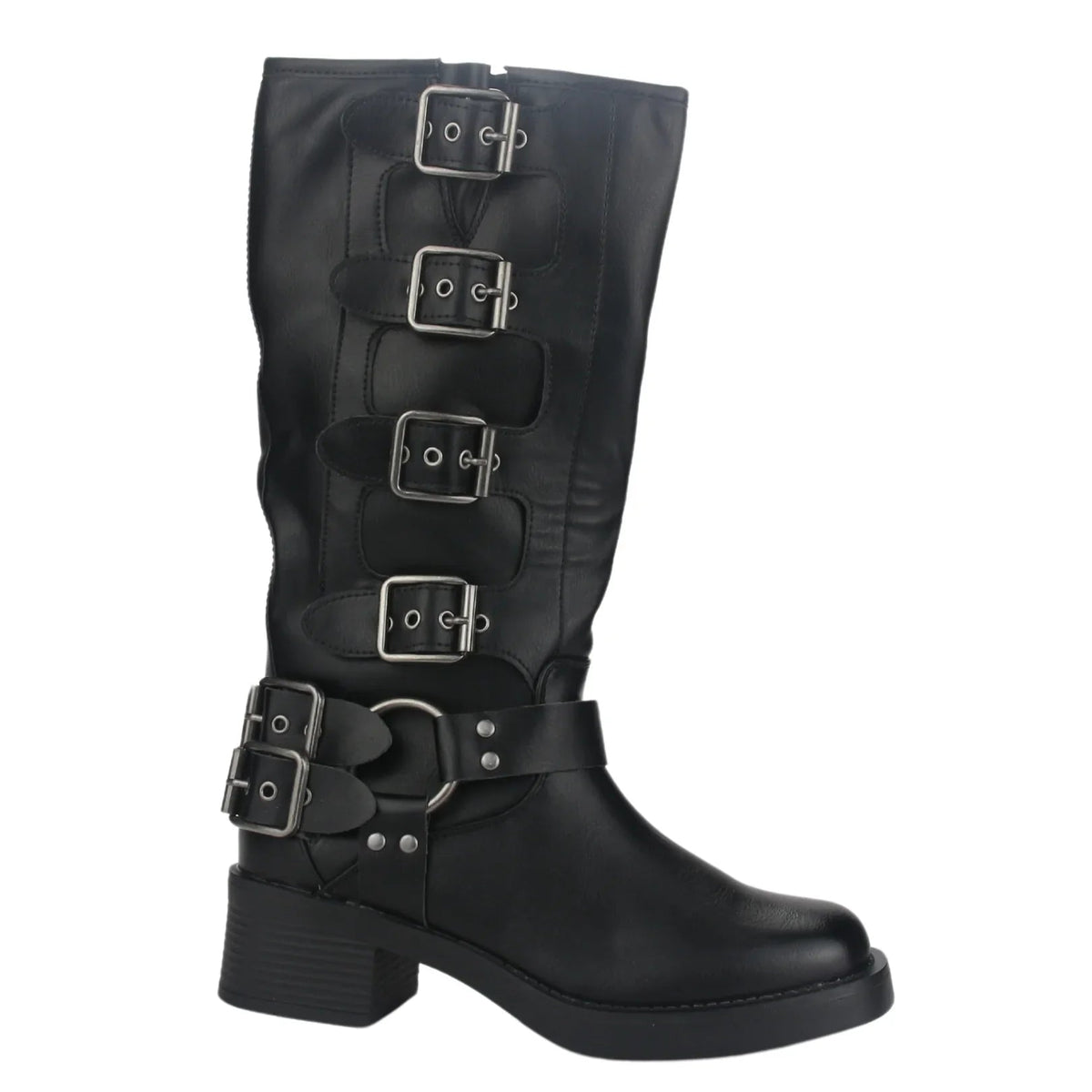 Bota Mujer Casual Biker-2 Color Negro