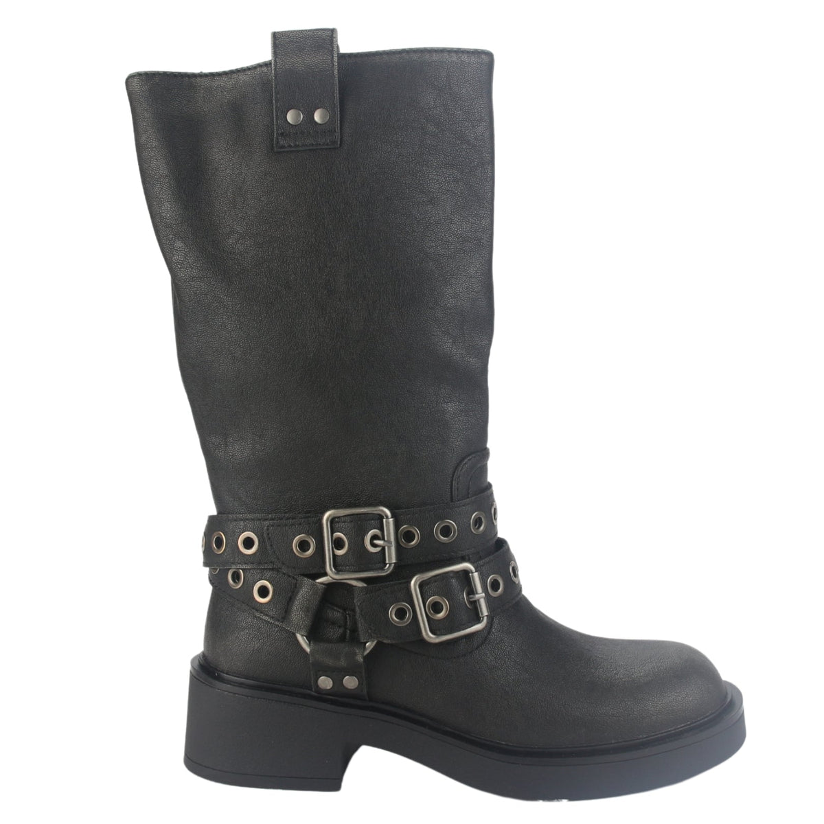 Botin Chalada Mujer Biker 6  Negro