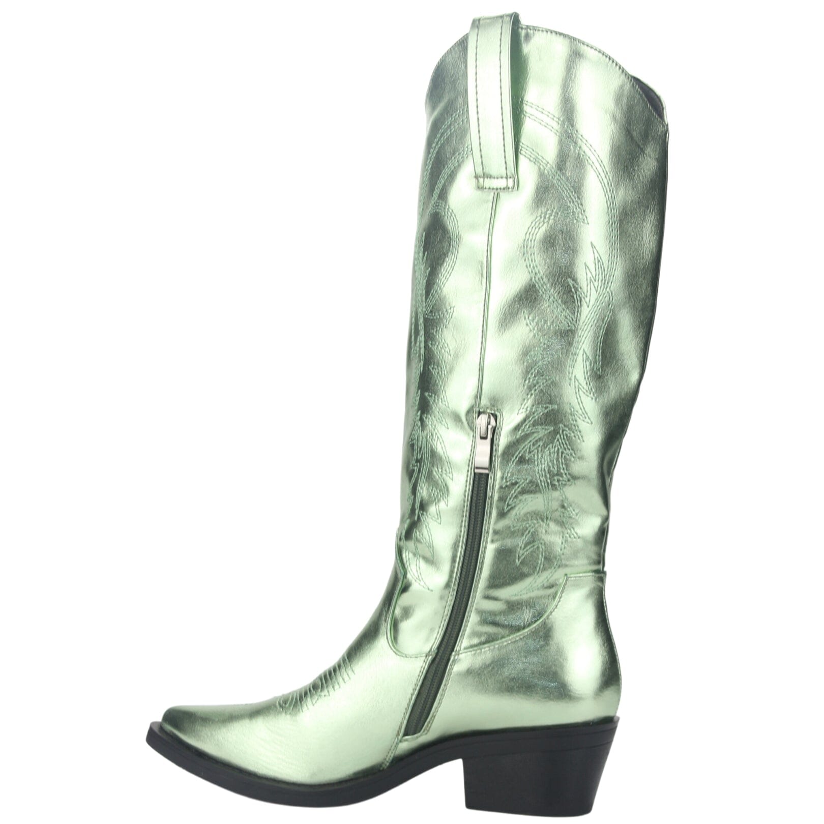 Bota Chalada Mujer West-21 Verde Casual Botas Taco Chalada