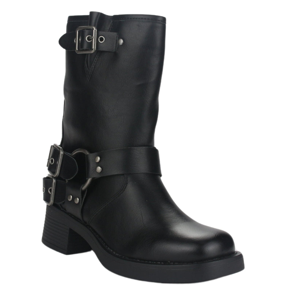 Botin Chalada Mujer Biker-1 Negro Casual
