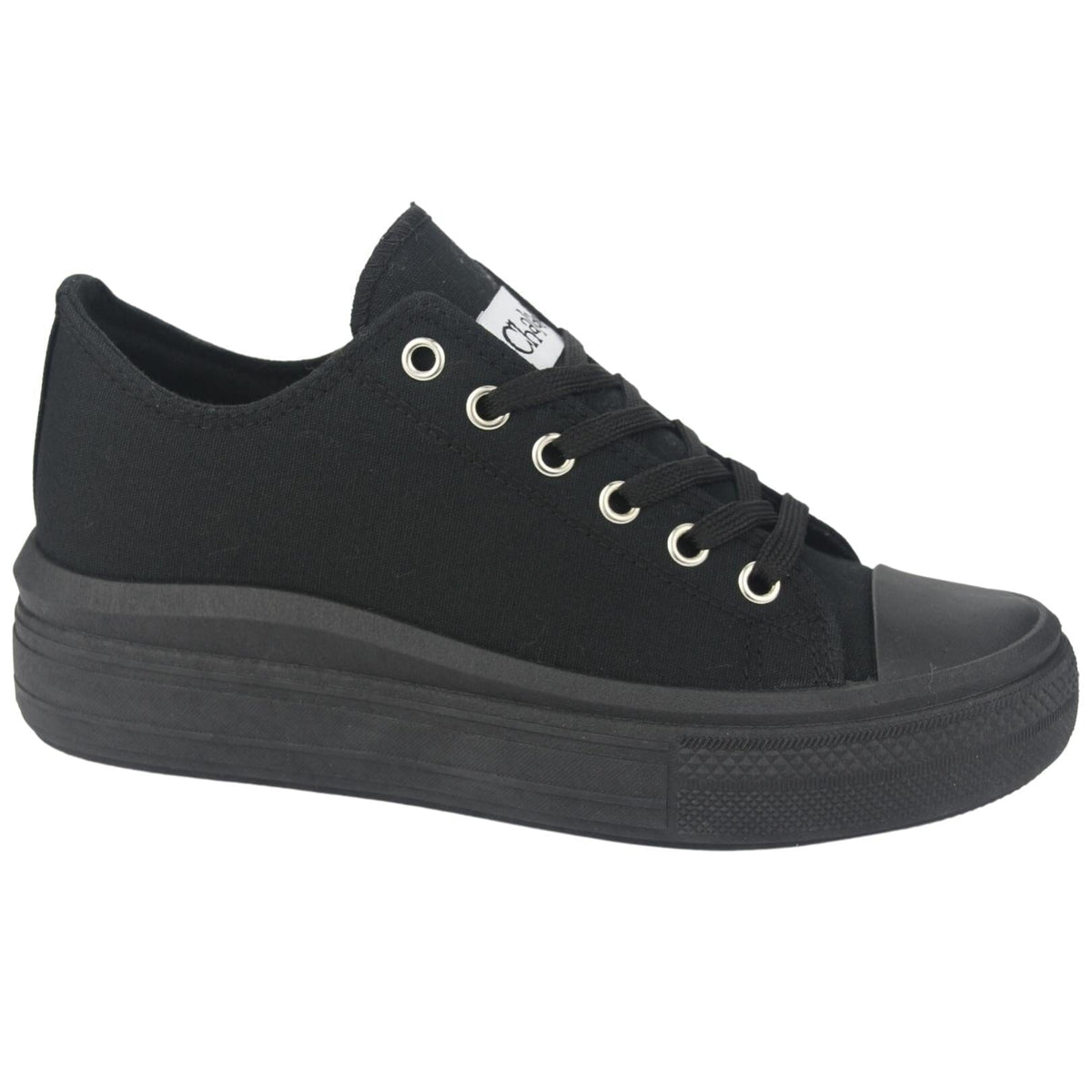 Zapatilla Chalada Mujer Clu-10 Negro Urbano
