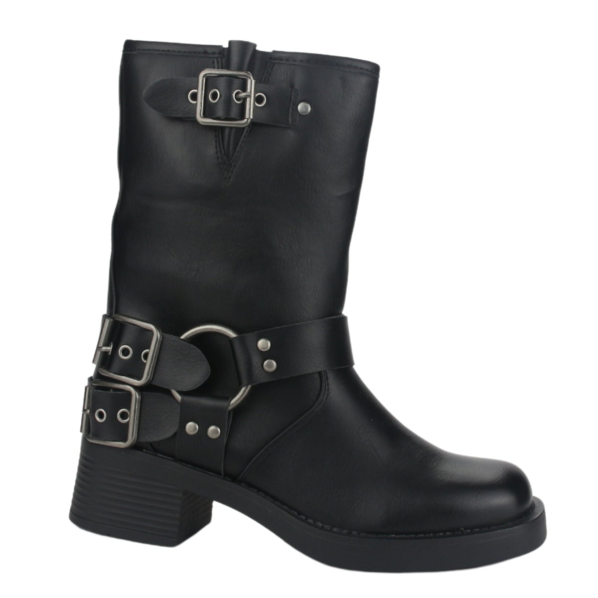 Botin Chalada Mujer Biker-1 Negro Casual