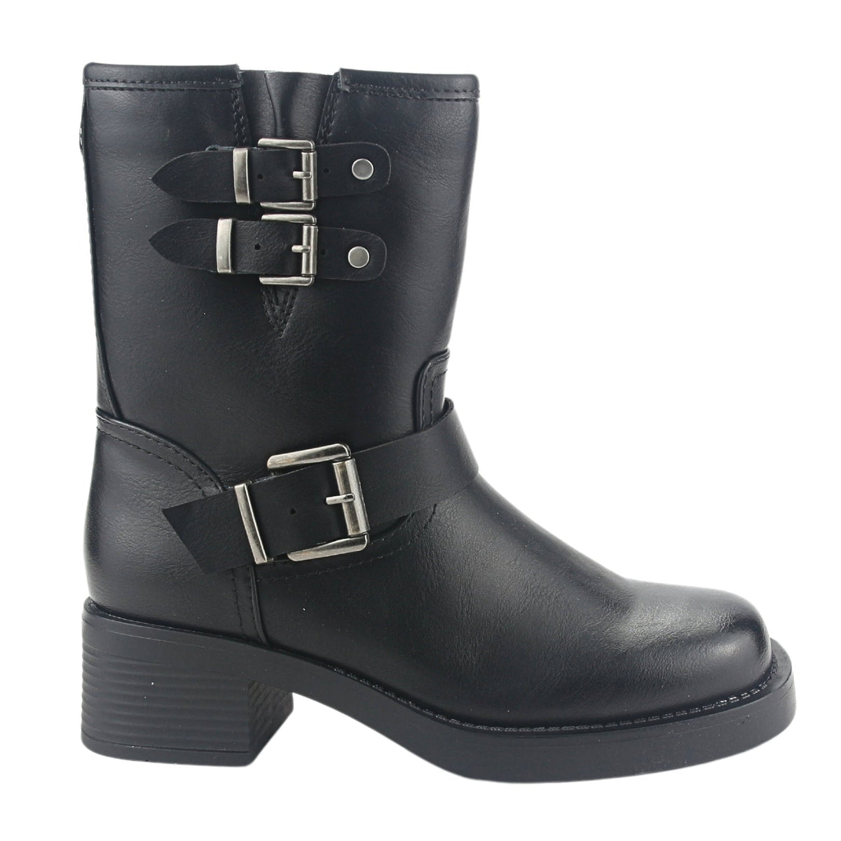 Bota Chalada Mujer Biker-4 Negro Casual