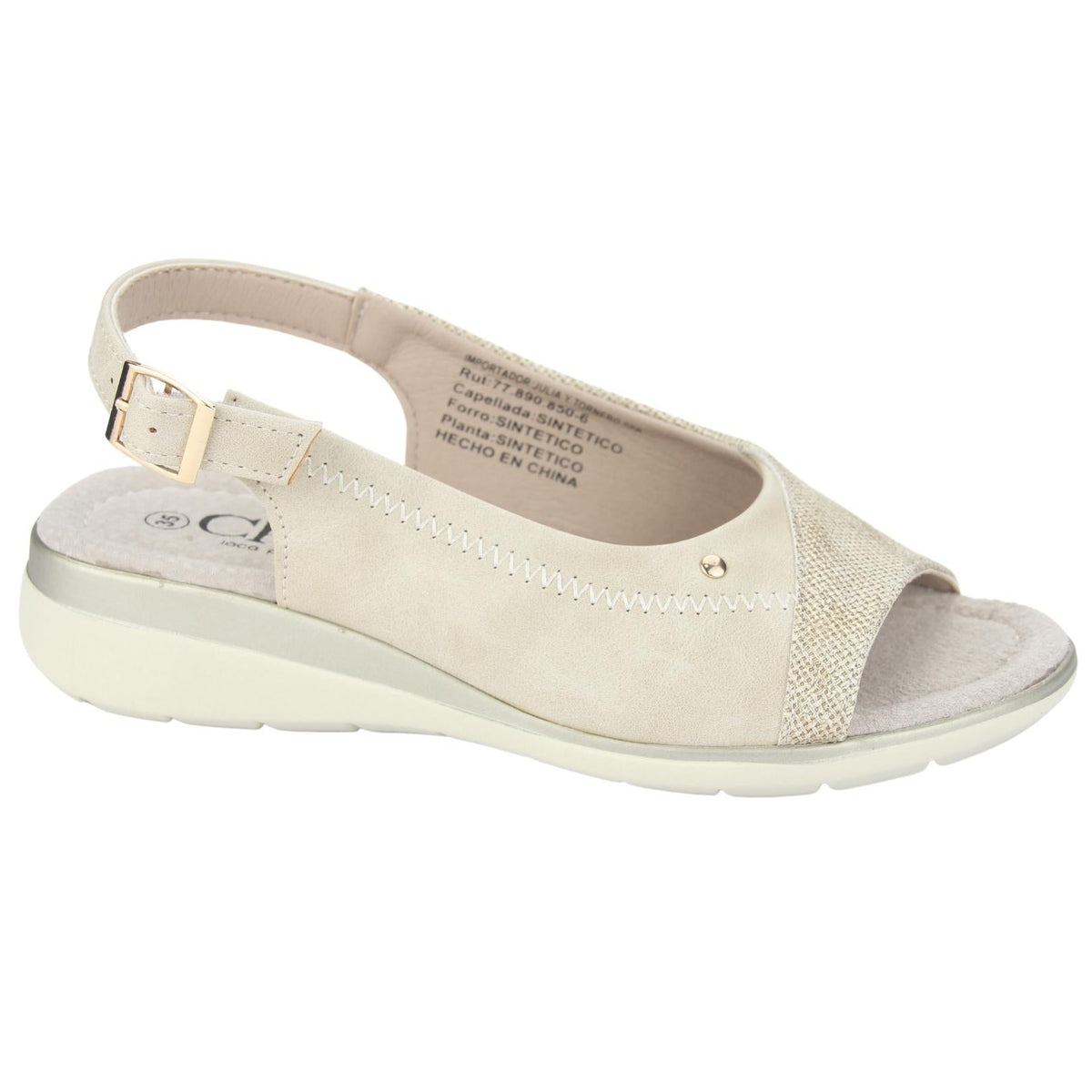 Sandalias Chalada Mujer 36-floro-5  Beige