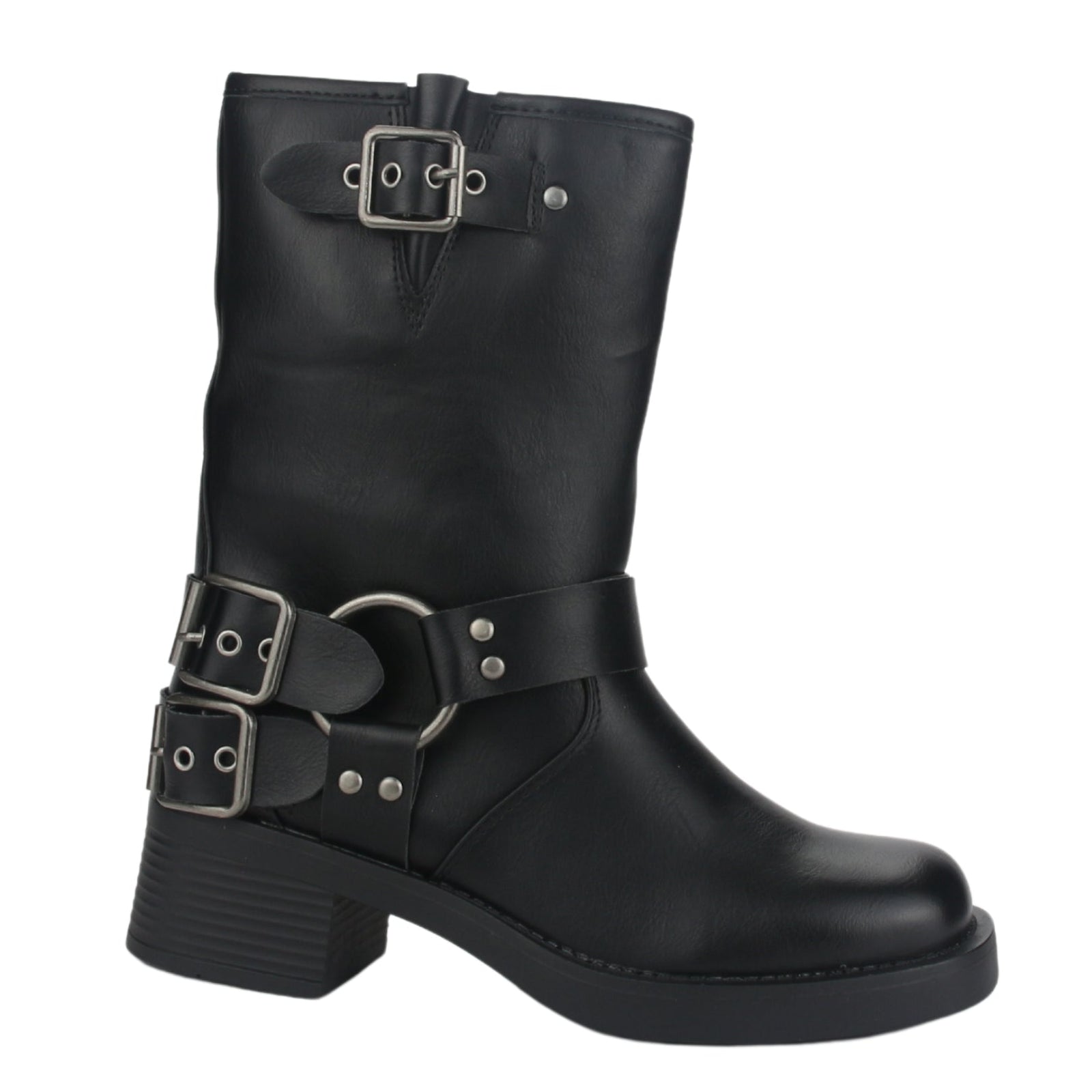 Botin Chalada Mujer Biker-1 Negro Casual