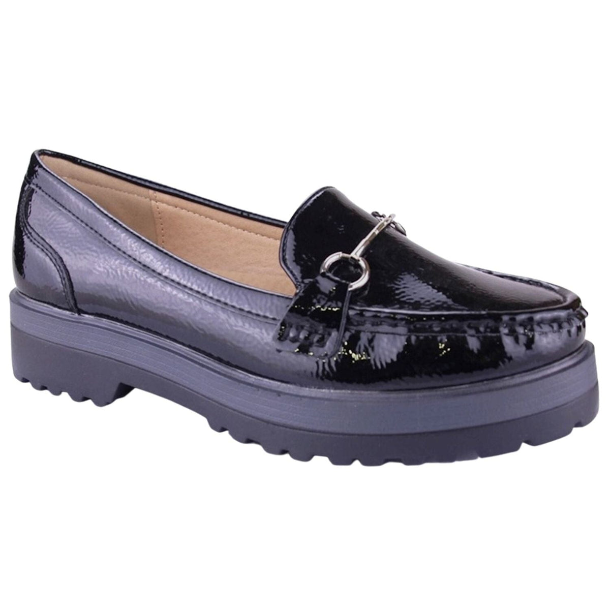 Zapato Chalada Mujer Grand-1 Negro Plataforma