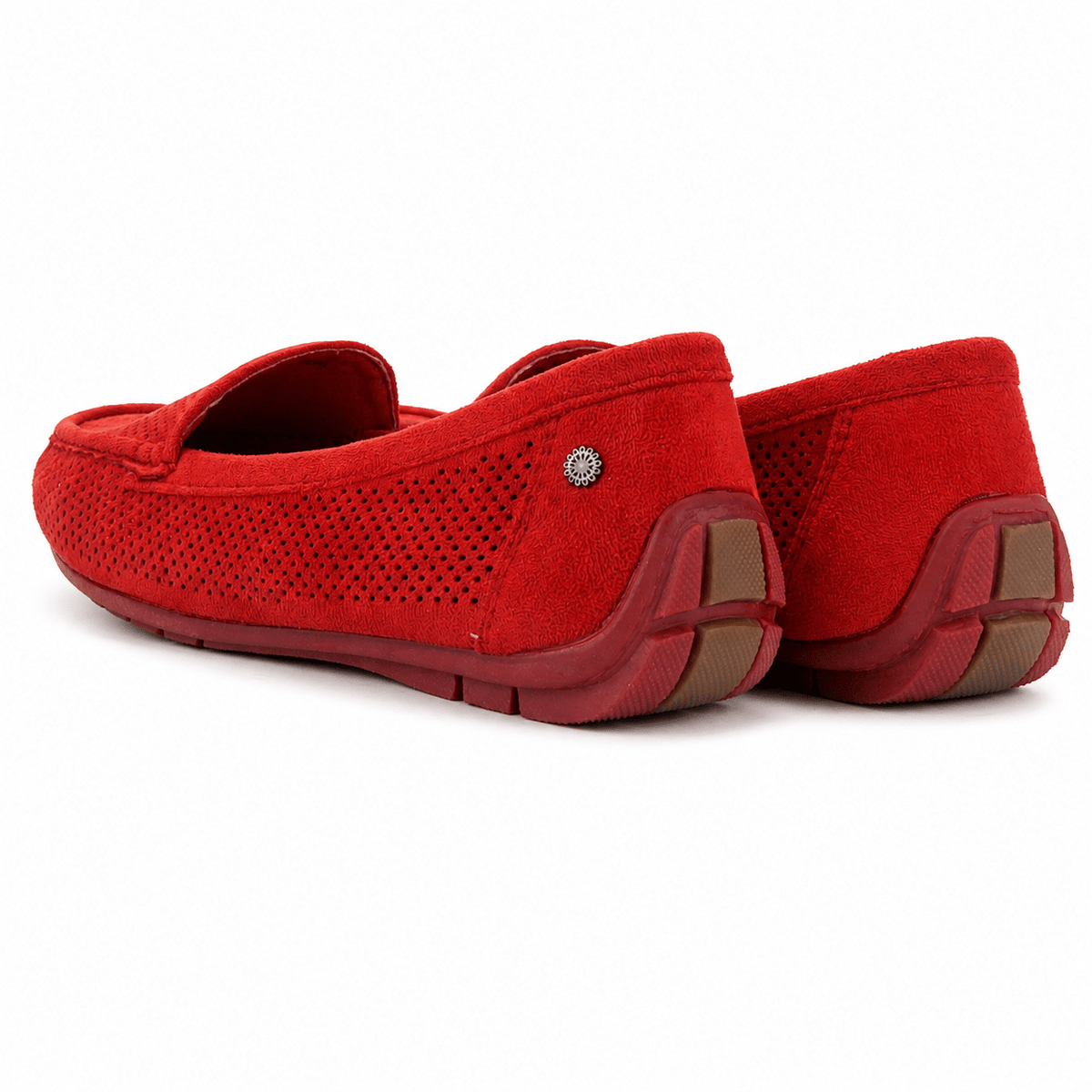 Mocasin Rojo Mujer Casual Chalada Nautico