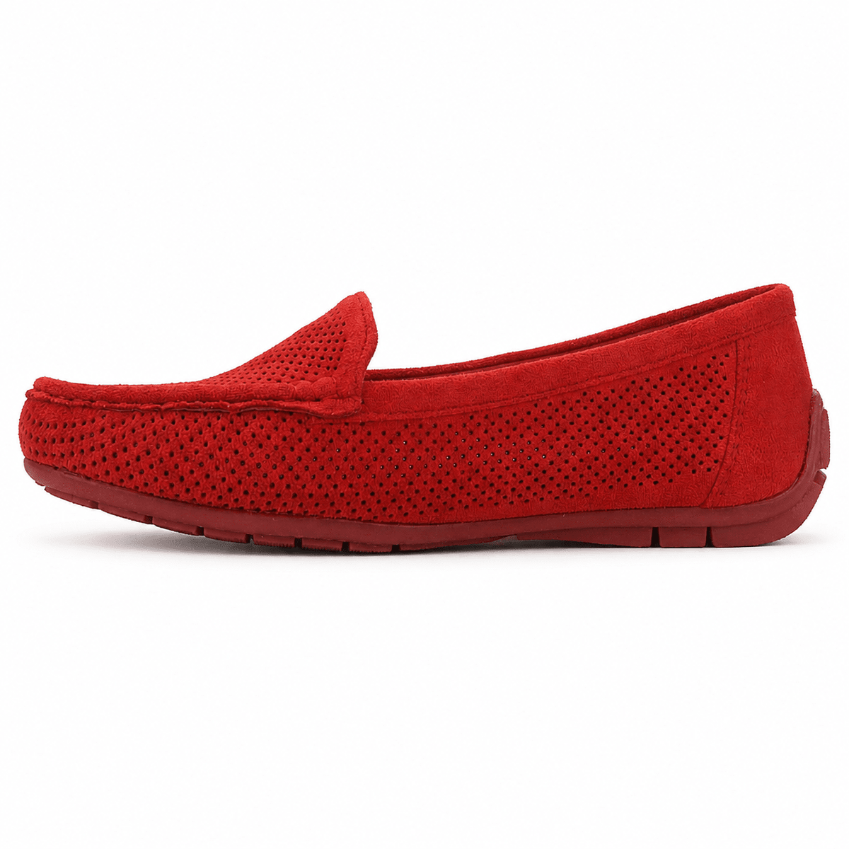 Mocasin Rojo Mujer Casual Chalada Nautico