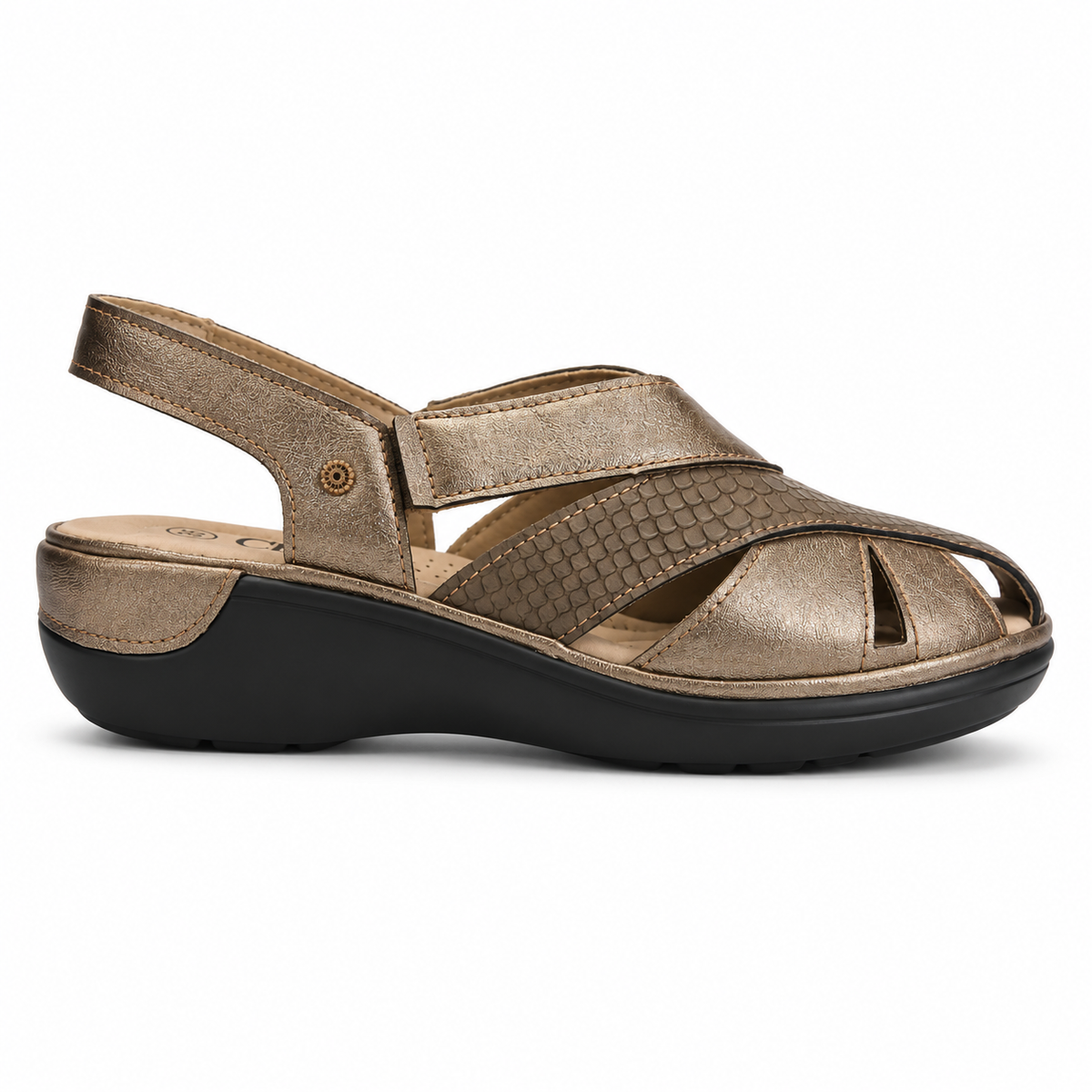 Sandalia Bronce Mujer Casual Chalada Mestico