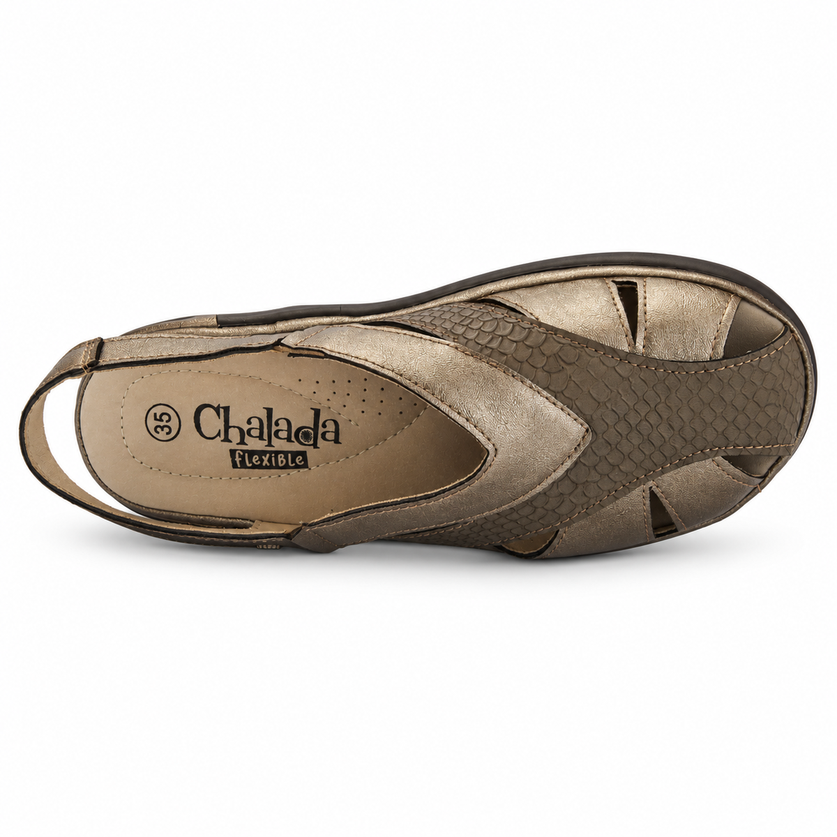 Sandalia Bronce Mujer Casual Chalada Mestico