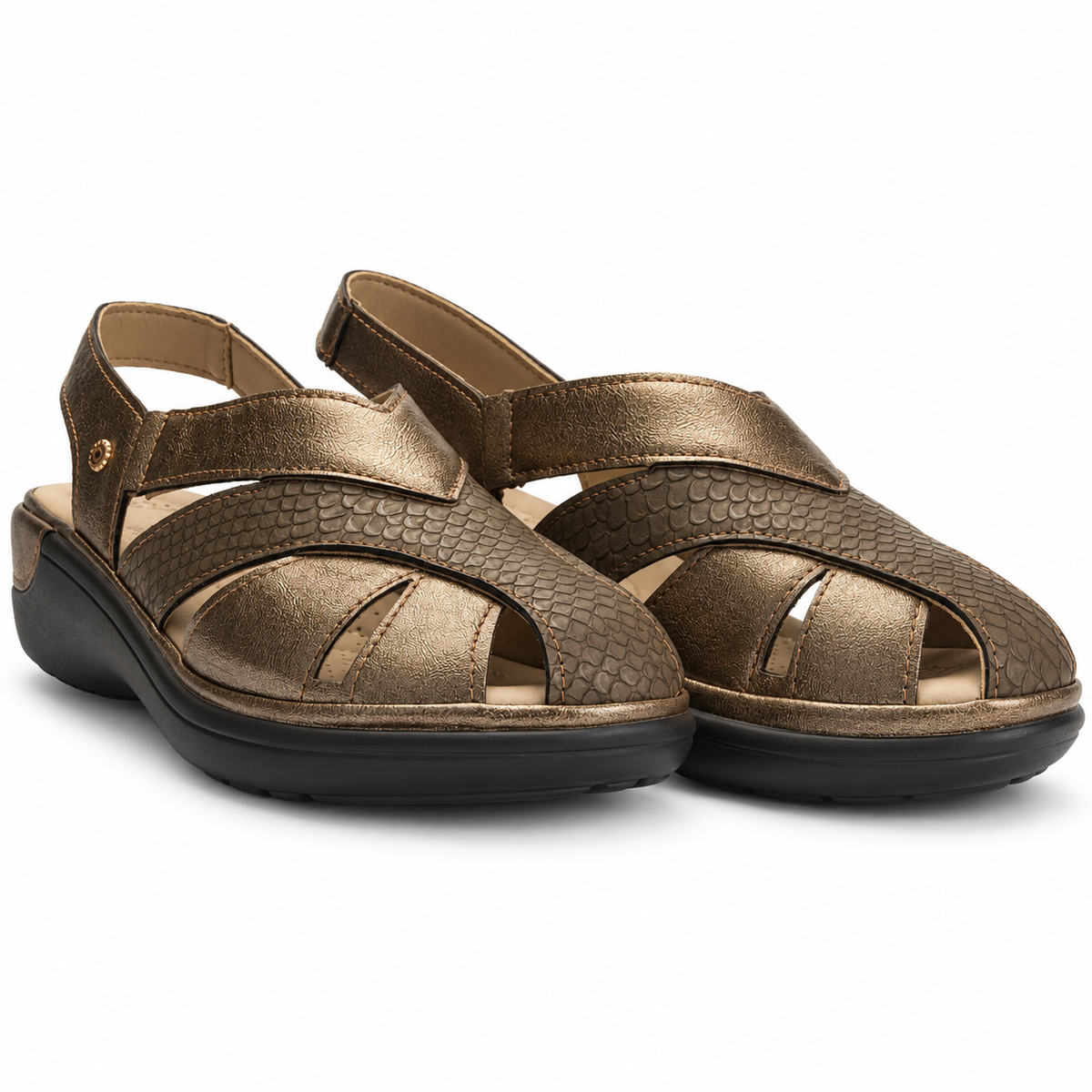 Sandalia Bronce Mujer Casual Chalada Mestico