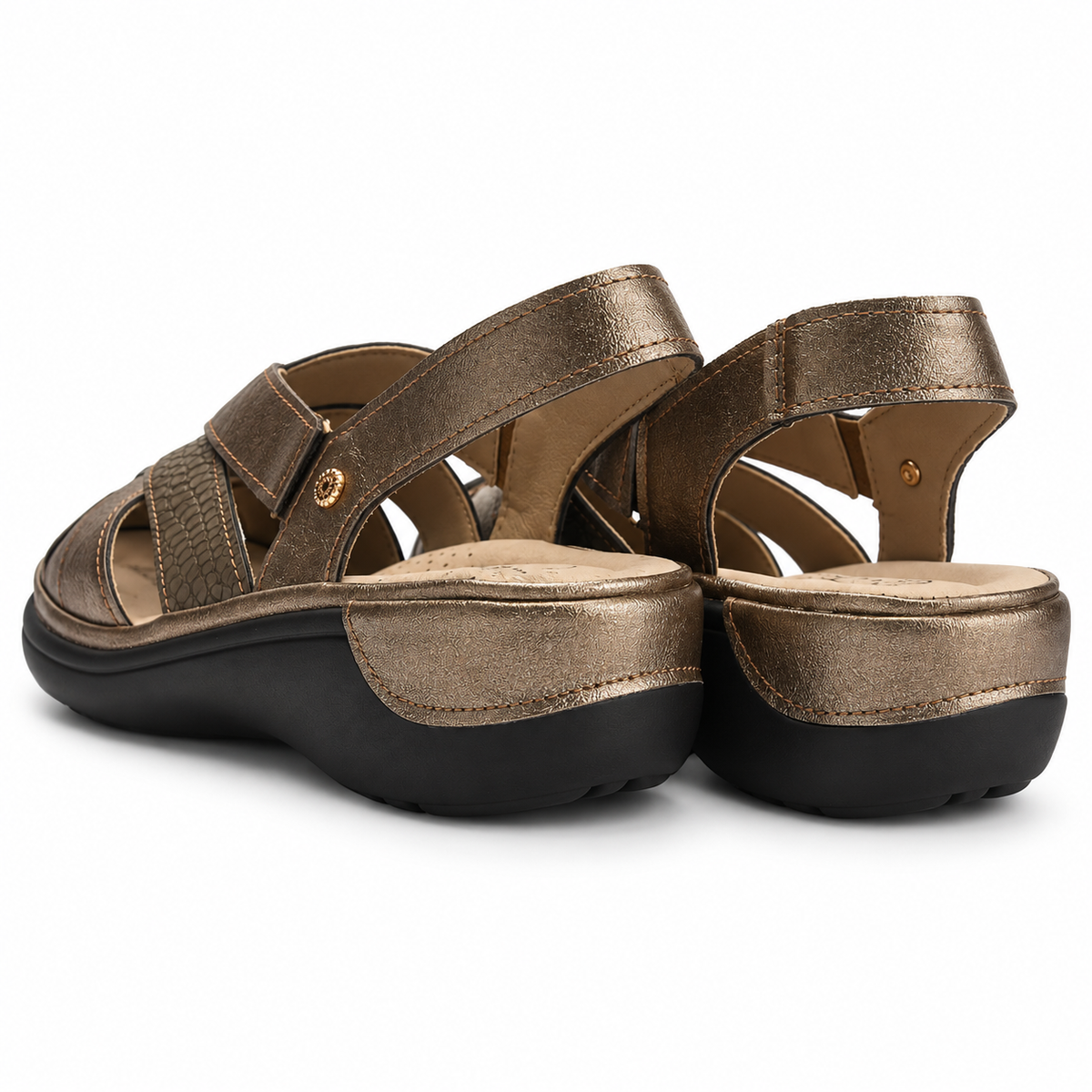 Sandalia Bronce Mujer Casual Chalada Mestico