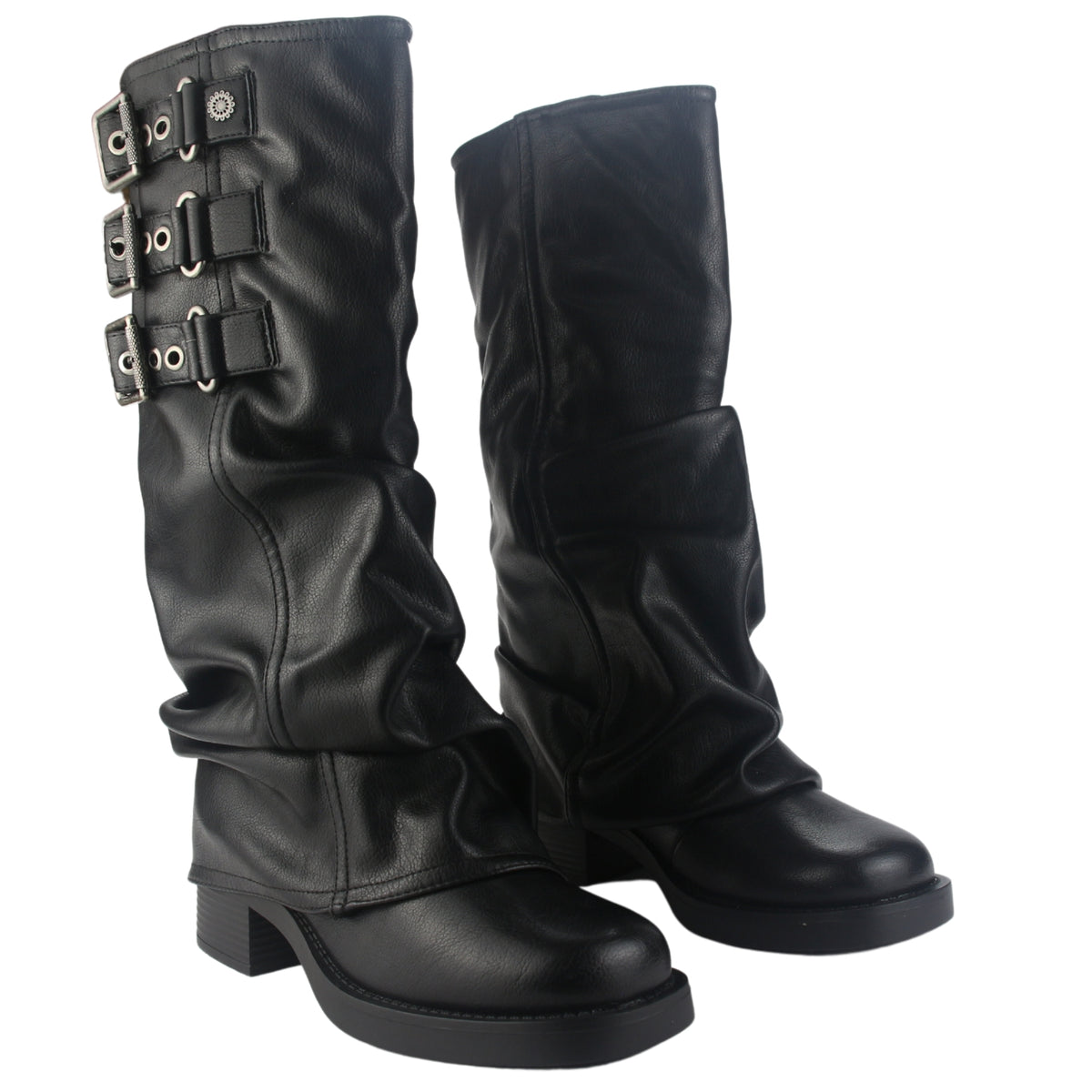 Bota Chalada Mujer Biker-7 Negro Casual