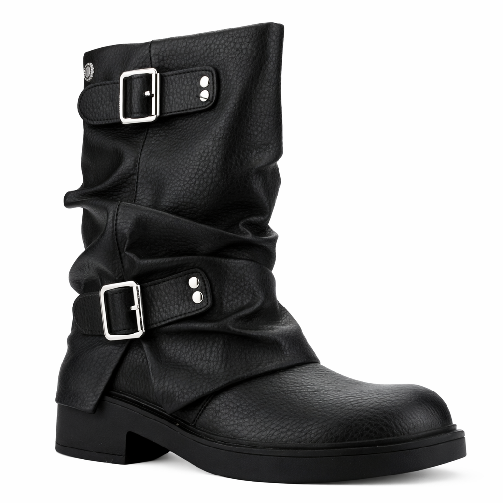 Botin Negro Mujer Casual Chalada Biker 8