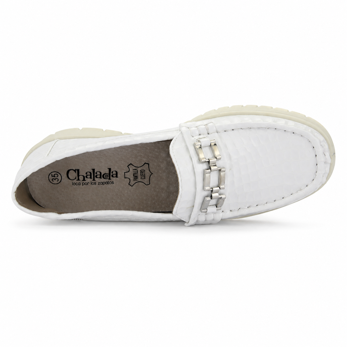 Mocasin Blanco Mujer Casual Chalada Rioja