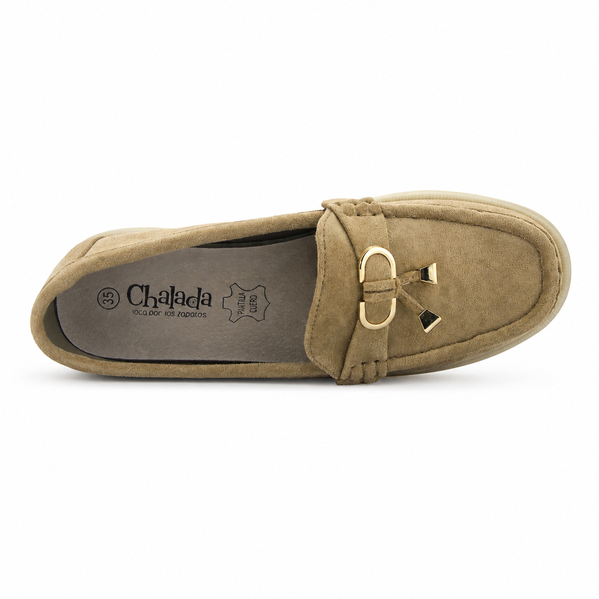 Mocasin Beige Mujer Casual Chalada Vela