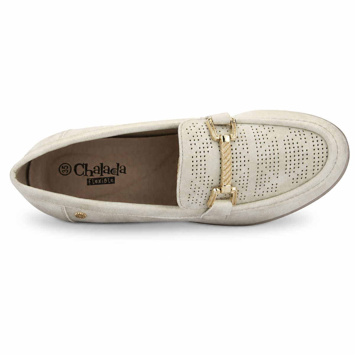 Mocasin Dorado Mujer Casual Chalada Zlat