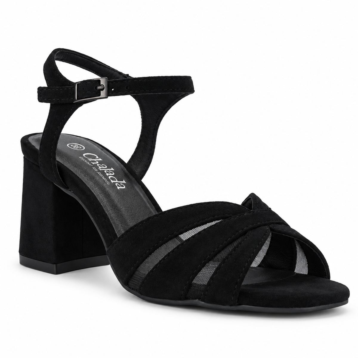 Sandalia Negro Mujer Casual Chalada Vendra