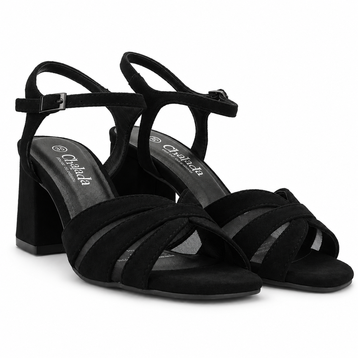 Sandalia Negro Mujer Casual Chalada Vendra