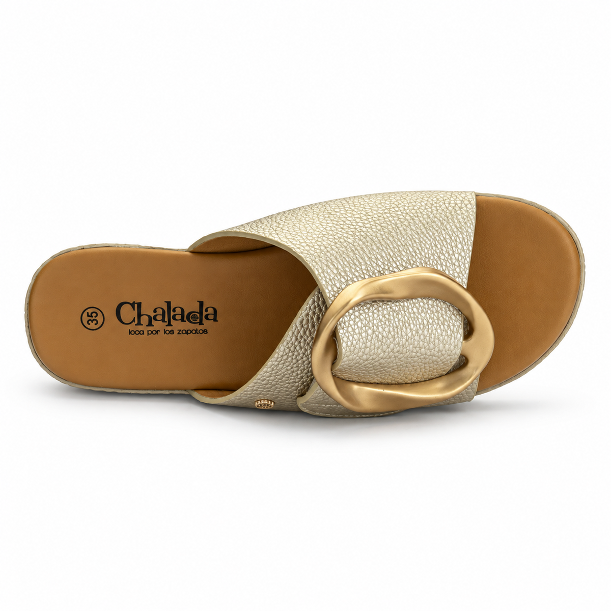 Sandalia Dorado Mujer Casual Chalada Garda