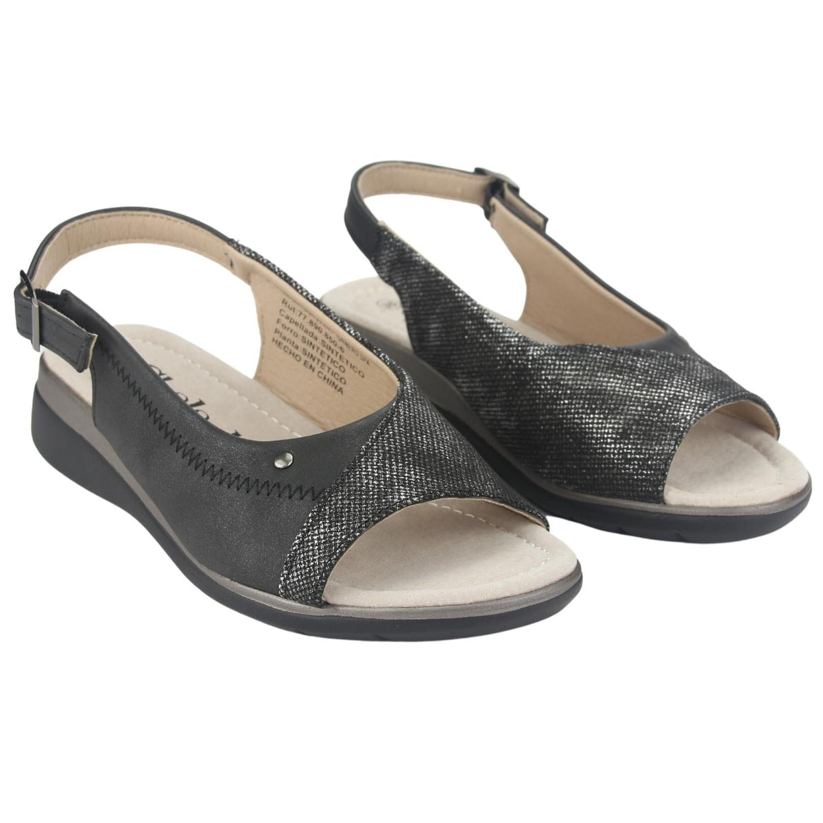 Sandalias Chalada Mujer Floro-5 Negro
