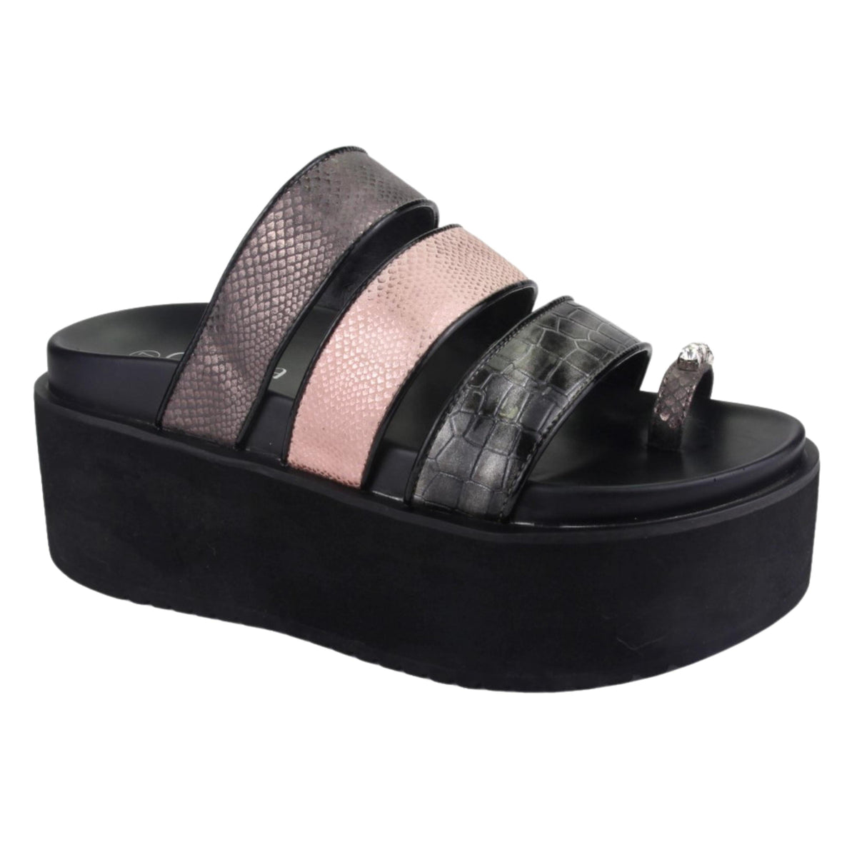 Sandalias Chalada Mujer 35-viru-21 Rosado Negro
