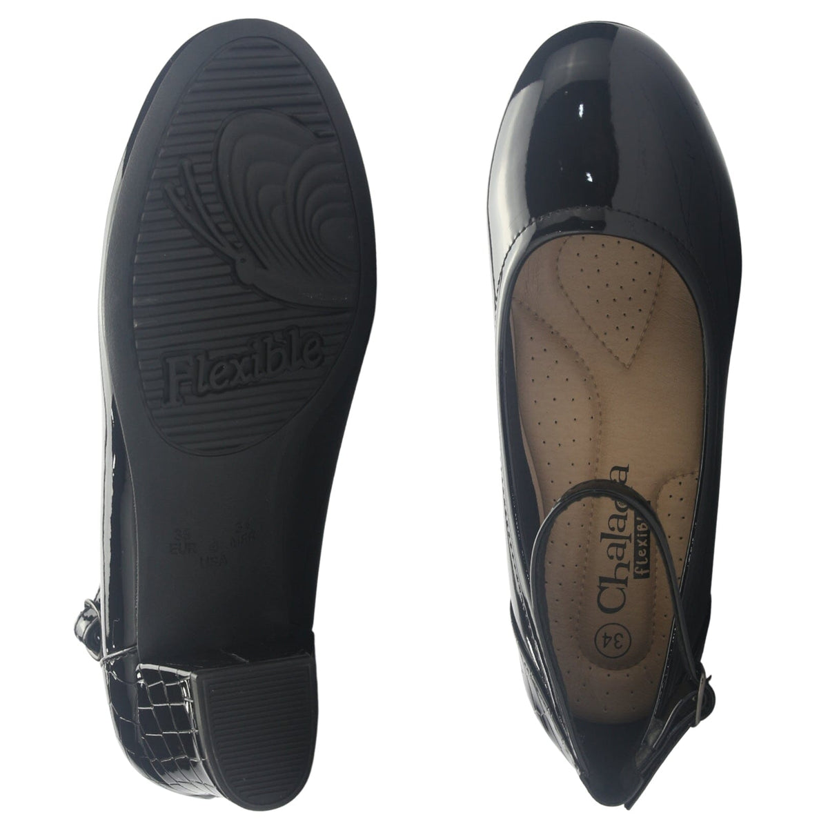 Zapato Chalada Mujer Flexi-27 Negro Casual